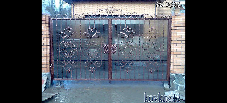 распашные откатные ворота в москве №29